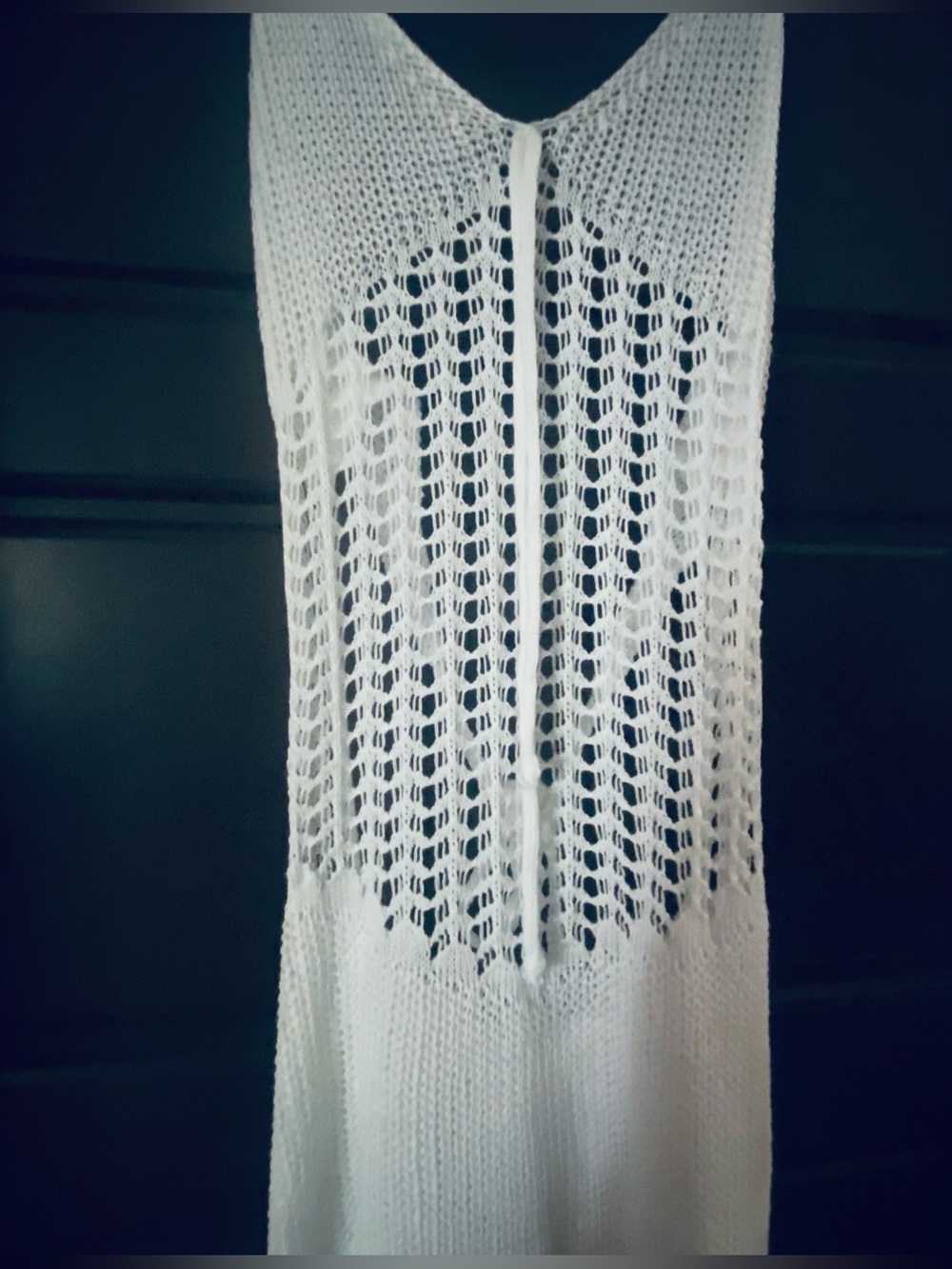 White Crochet Maxi Dress - Lightweight Summer Cover-Up